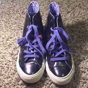 Metallic purple Converses